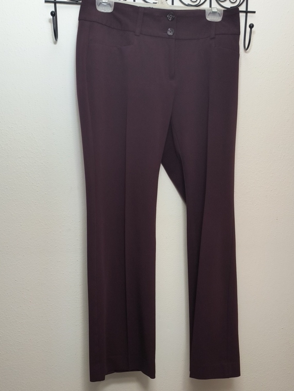 Purple Flared Slacks Size 4 Short